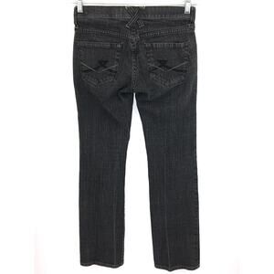 DKNY Jeans Straight Leg Charcoal Wash Stretch Womens 2 Capsule Whimsigoth Casual